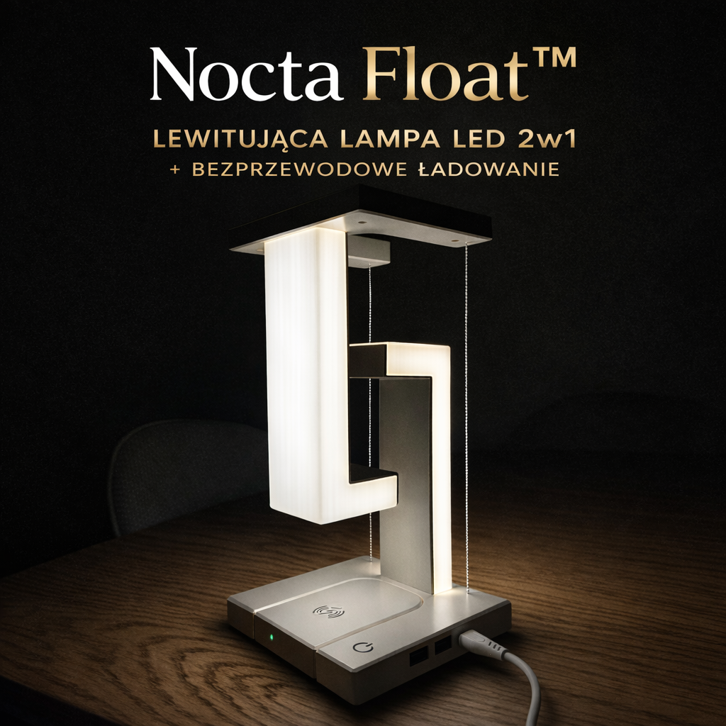 Nocta Float™ – Lewitująca Lampa LED 2w1 z Ładowaniem Bezprzewodowym